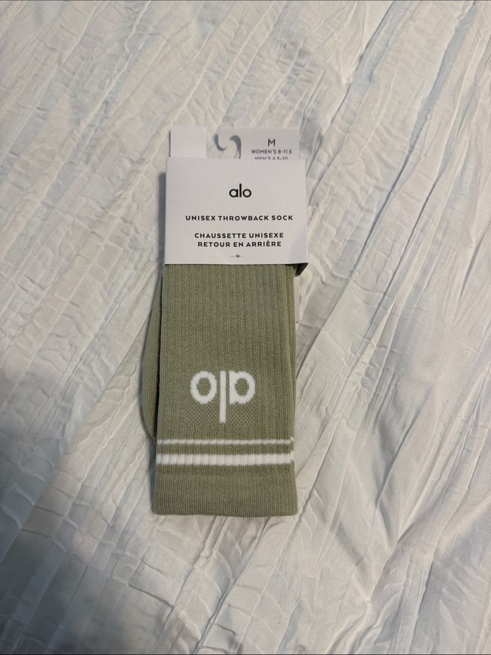 ALO Yoga Unisex Throwback Socks - Olive